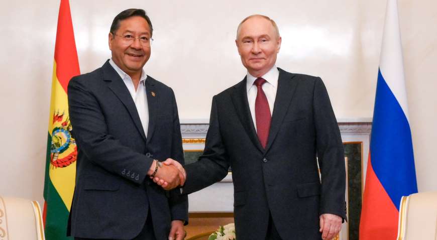 Vladimir Putin y Luis Arce Catacora